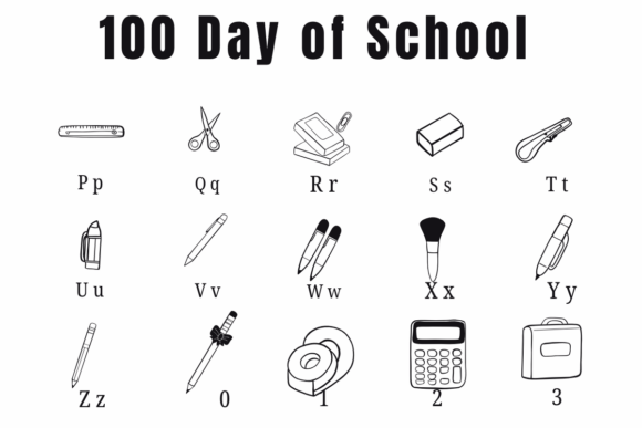 100 Day of School Font - Featured Image