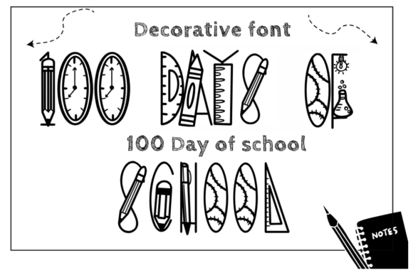 100 Days of School Font - Featured Image