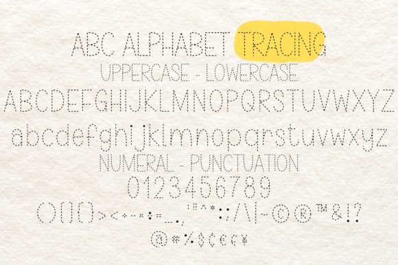Abc Alphabet Tracing Font - Featured Image