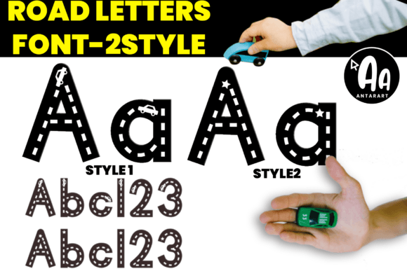 Abcd Ref Alphabet Tracing Road Mats Font - Featured Image