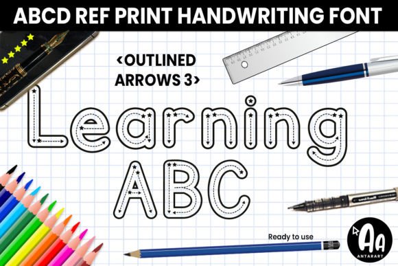 Abcd Ref Outlined Arrows3 Font - Featured Image