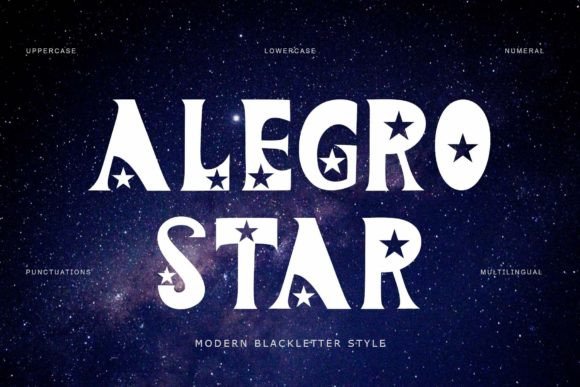 Alegro Star Font - Featured Image