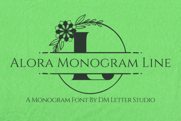 Alora Monogram Line Font - Featured Image