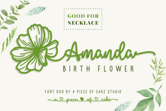 Amanda Birth Flower Duo Font - Featured Image