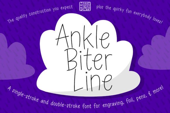 Ankle Biter Line Font - Featured Image