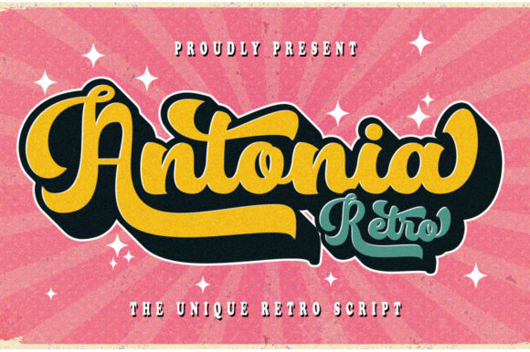 Antonia Retro Font - Featured Image