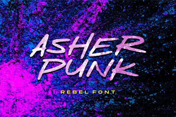 Asher Punk Font - Featured Image