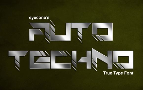 Auto Techno Font - Featured Image