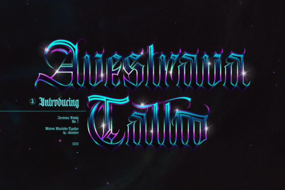 Avestrava Tattoo Font - Featured Image