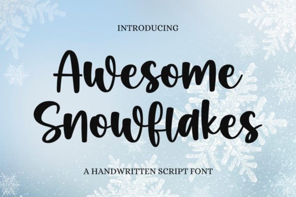 Awesome Snowflakes Font Font - Featured Image