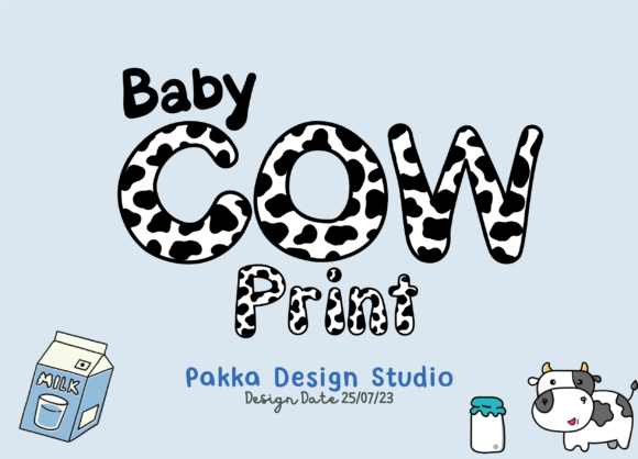 Baby Cow Print Font - Featured Image