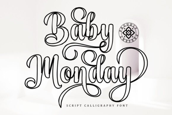 Baby Monday Outline Font - Featured Image