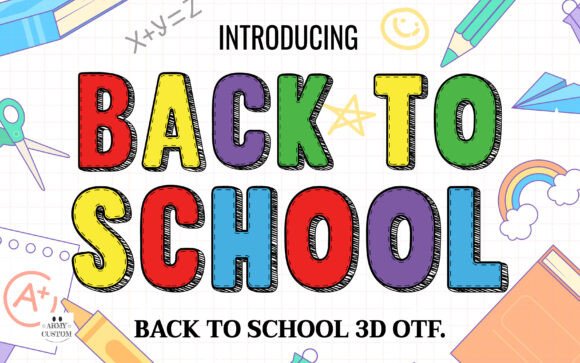 Back to School 3d Font - Featured Image