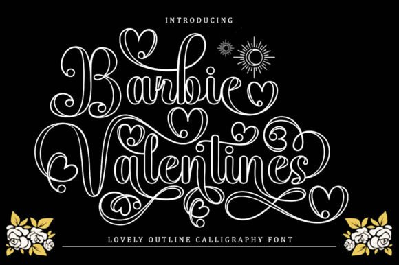 Barbie Valentines Outline Font - Featured Image