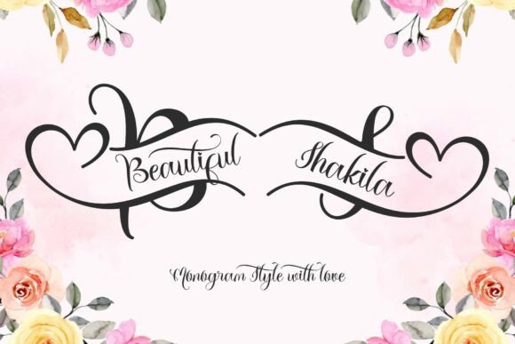 Beautiful Shakila Monogram Font - Featured Image