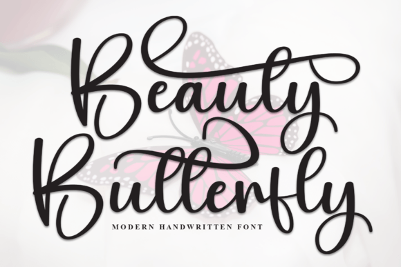 Beauty Butterfly Font - Featured Image
