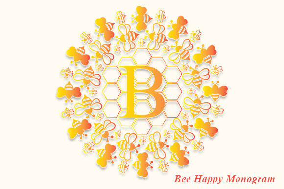 Bee Happy Monogram Font - Featured Image