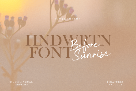 Before Sunrise Font - Featured Image