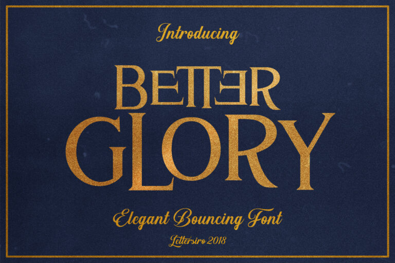 Better Glory Font - Featured Image