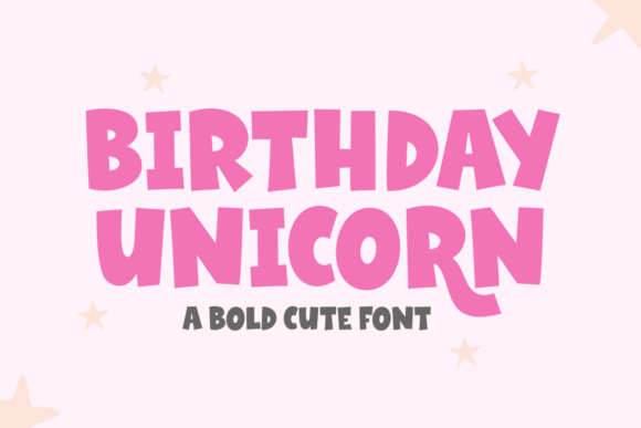 Birthday Unicorn Font - Featured Image