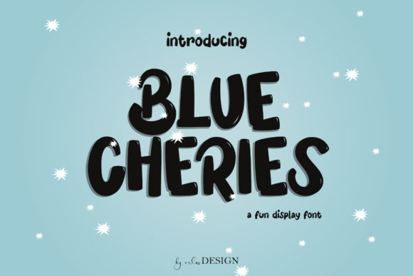 Blue Cheries Font - Featured Image
