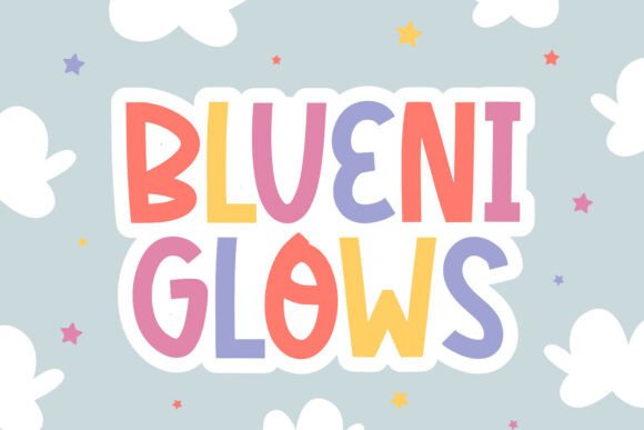 Blueni Glows Font - Featured Image