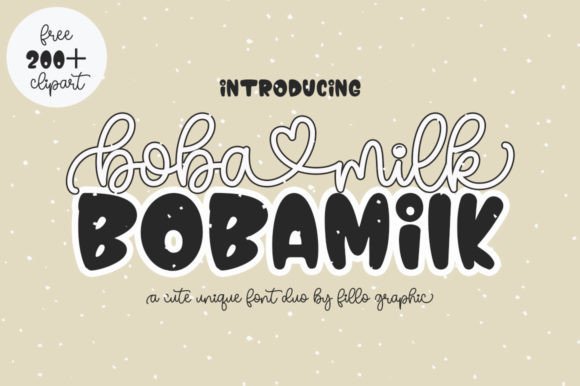 Boba Milk Font - Featured Image