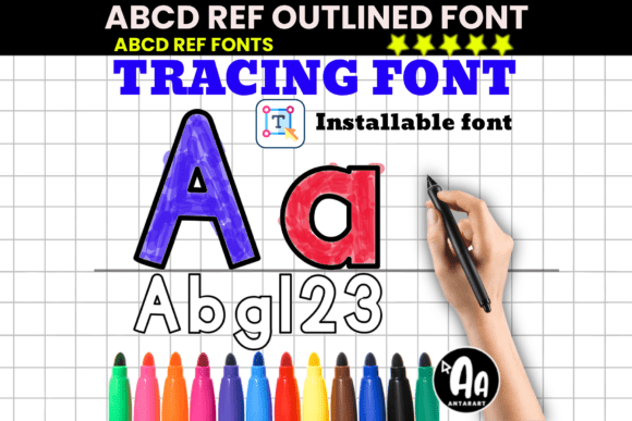 Bold Outlined Tracing Font - Featured Image