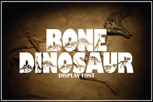 Bone Dinosaur Font - Featured Image