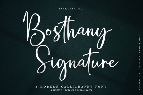 Bosthany Signature Font - Featured Image