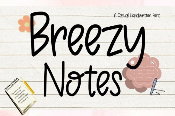 Breezy Notes Font - Featured Image