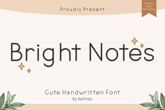 Bright Notes Font - Featured Image