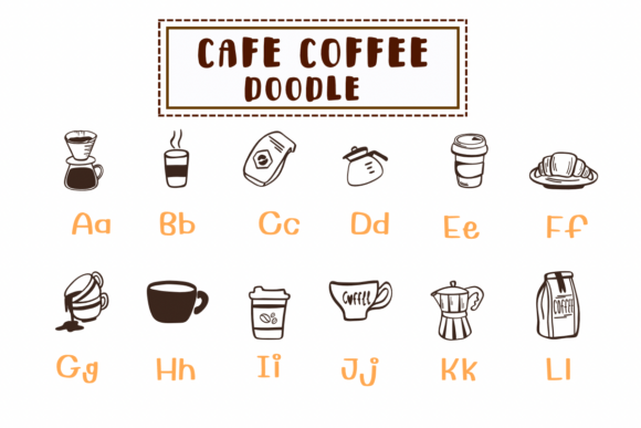 Cafe Coffee Doodle Font - Featured Image