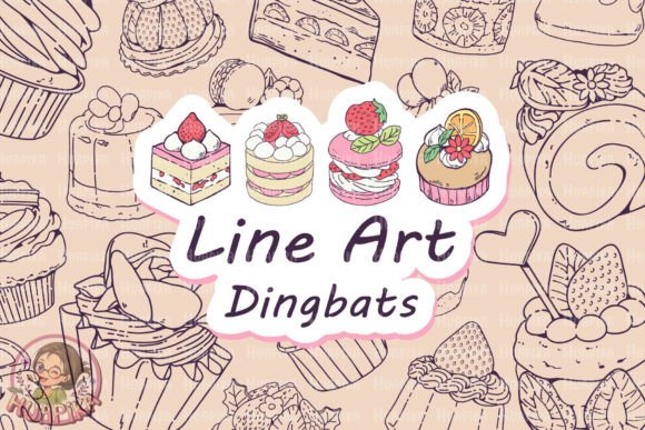 Cake Line Art Font - Featured Image