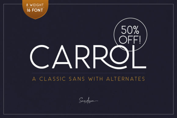 Carrol Family Font - Featured Image