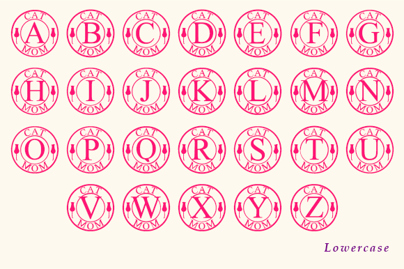 Cat Mom Monogram Font - Featured Image