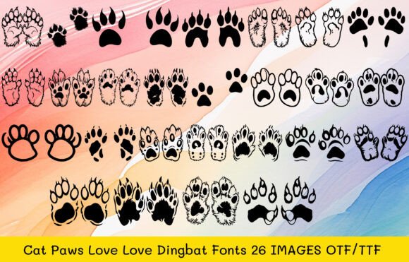 Cat Paws Love Font - Featured Image