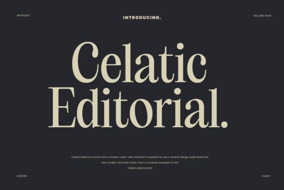 Celatic Editorial Font - Featured Image