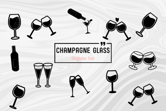 Champagne Glass Font - Featured Image