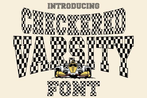 Checkered Varsity Font - Featured Image
