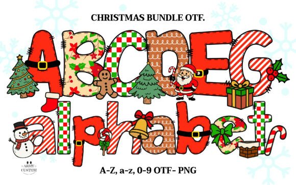 Christmas Army Bundle Font - Featured Image