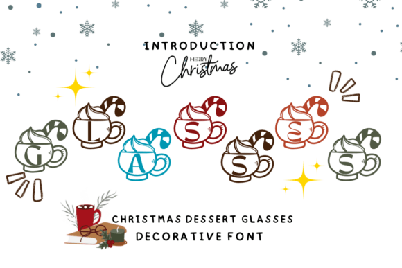 Christmas Dessert Glasses Font - Featured Image