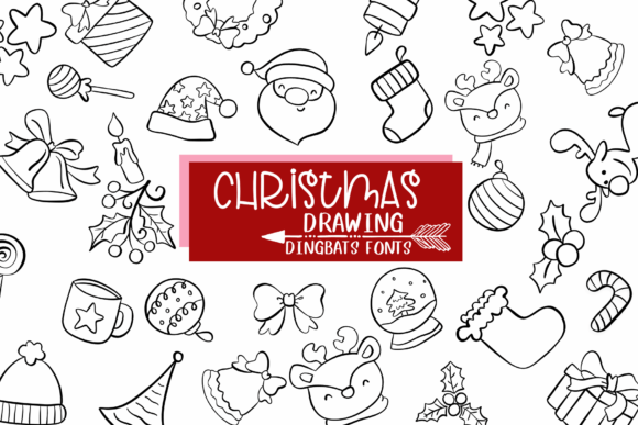 Christmas Drawing Font - Featured Image