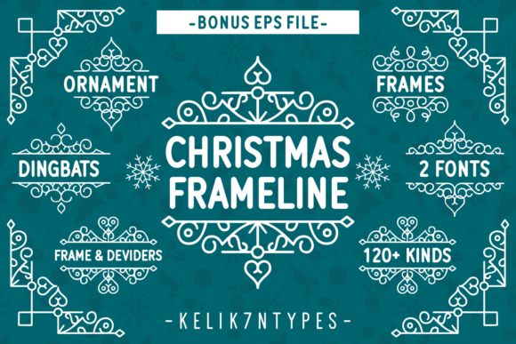 Christmas Frameline Font - Featured Image