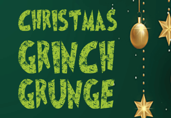 Christmas Grinch Grunge Font - Featured Image