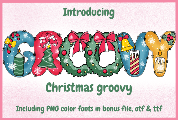 Christmas Groovy Font - Featured Image