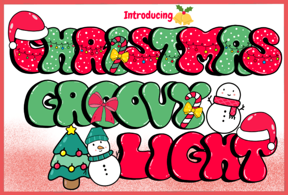 Christmas Groovy Light Font - Featured Image