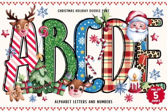 Christmas Holiday Doodle Font - Featured Image