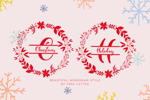 Christmas Holiday Monogram Font - Featured Image