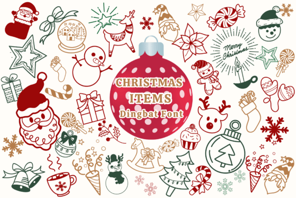 Christmas Items Font - Featured Image